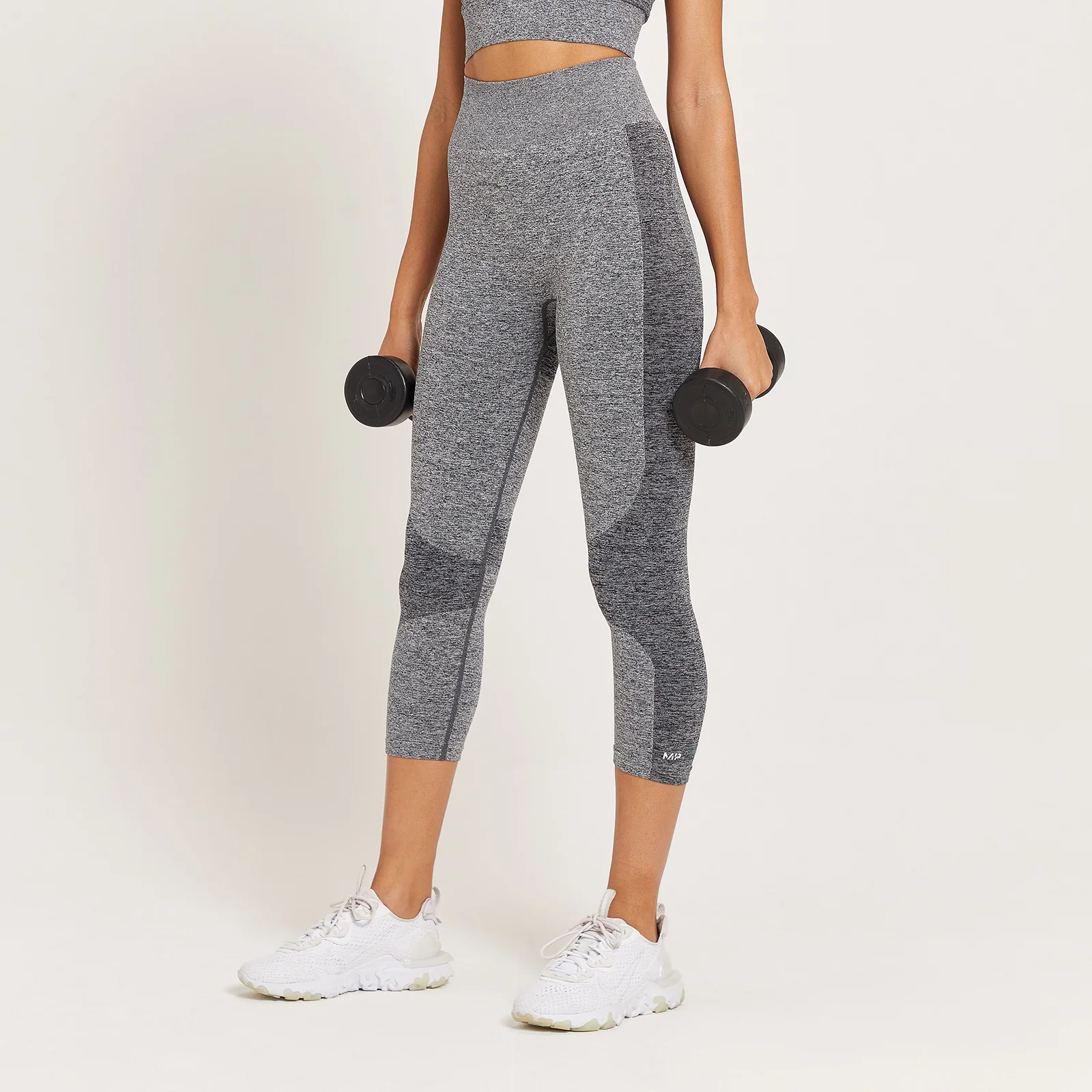 MP Curve 3/4 Leggings med høj talje til kvinder - Grey Marl - XXS Billede 1