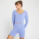 MP Composure Seamless Long Sleeve Crop Top til kvinder – Chalk Purple