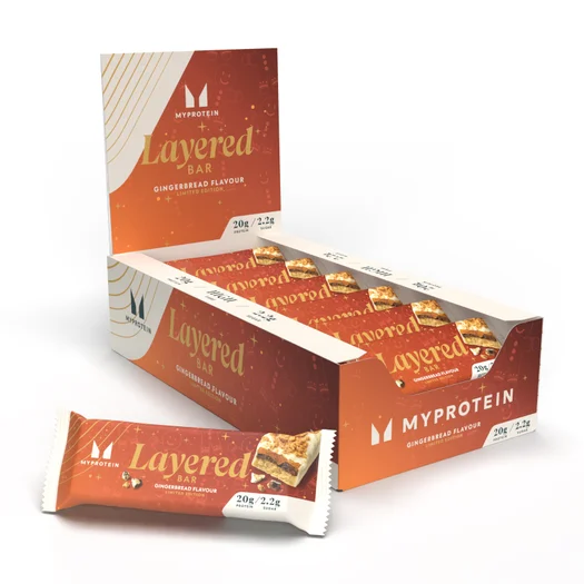 6 Layer Protein Bar - 12 x 60g - Gingerbread - Limited Edition