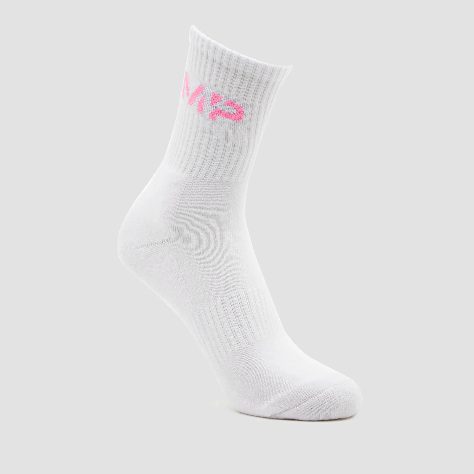 MP Essential Crew Socks Unisex - White/Candy Floss - UK 2-5 Billede 1