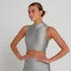 Limited Edition MP Engage Crop Tank 1/4 Zip Top til kvinder – Storm