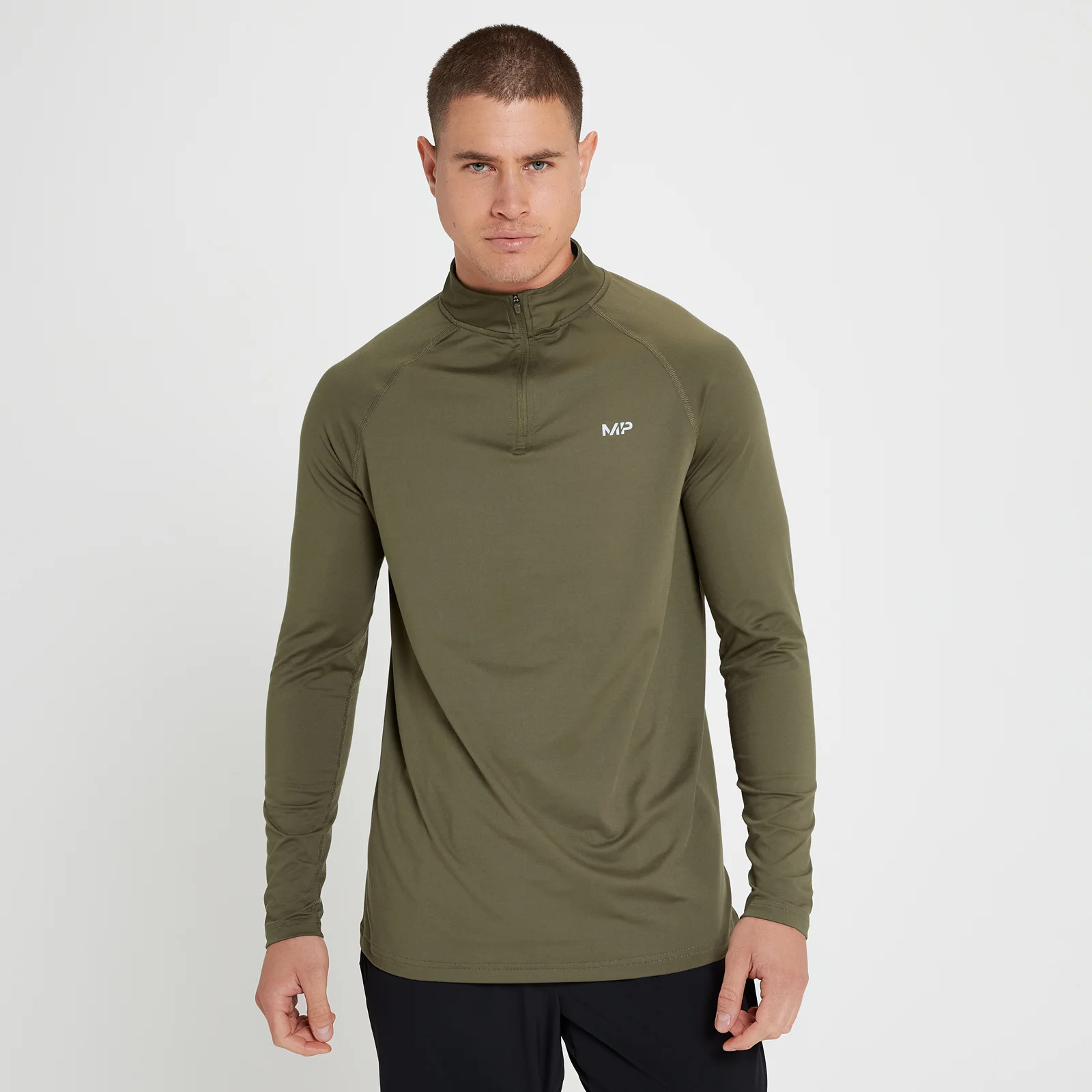 MP Velocity 1/4 Zip til mænd – Army Green - XXS Billede 1
