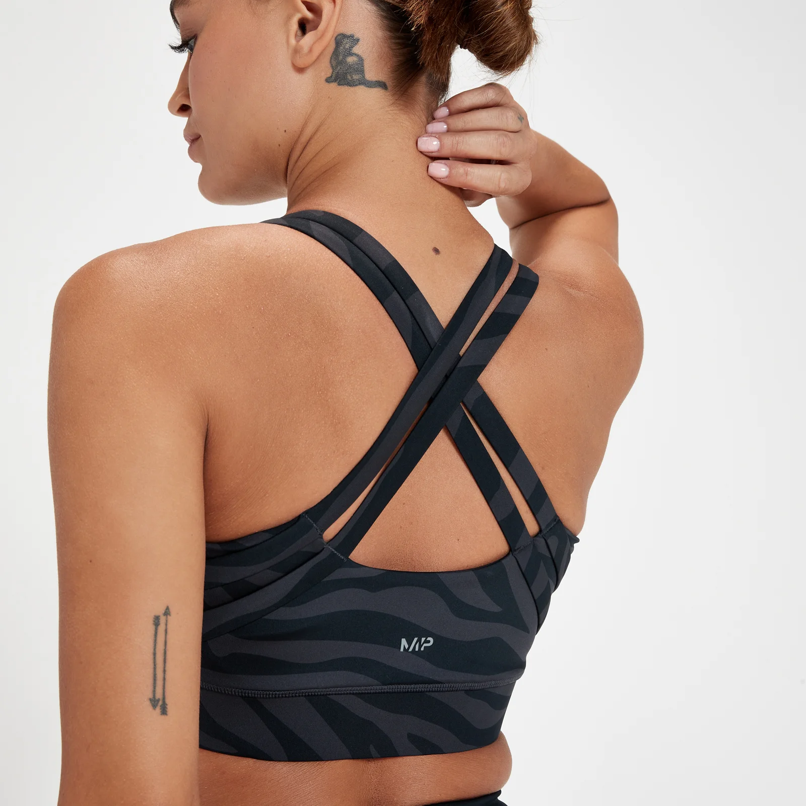 MP Tempo Sports Bra til kvinder - Sort zebra - XXS Billede 1