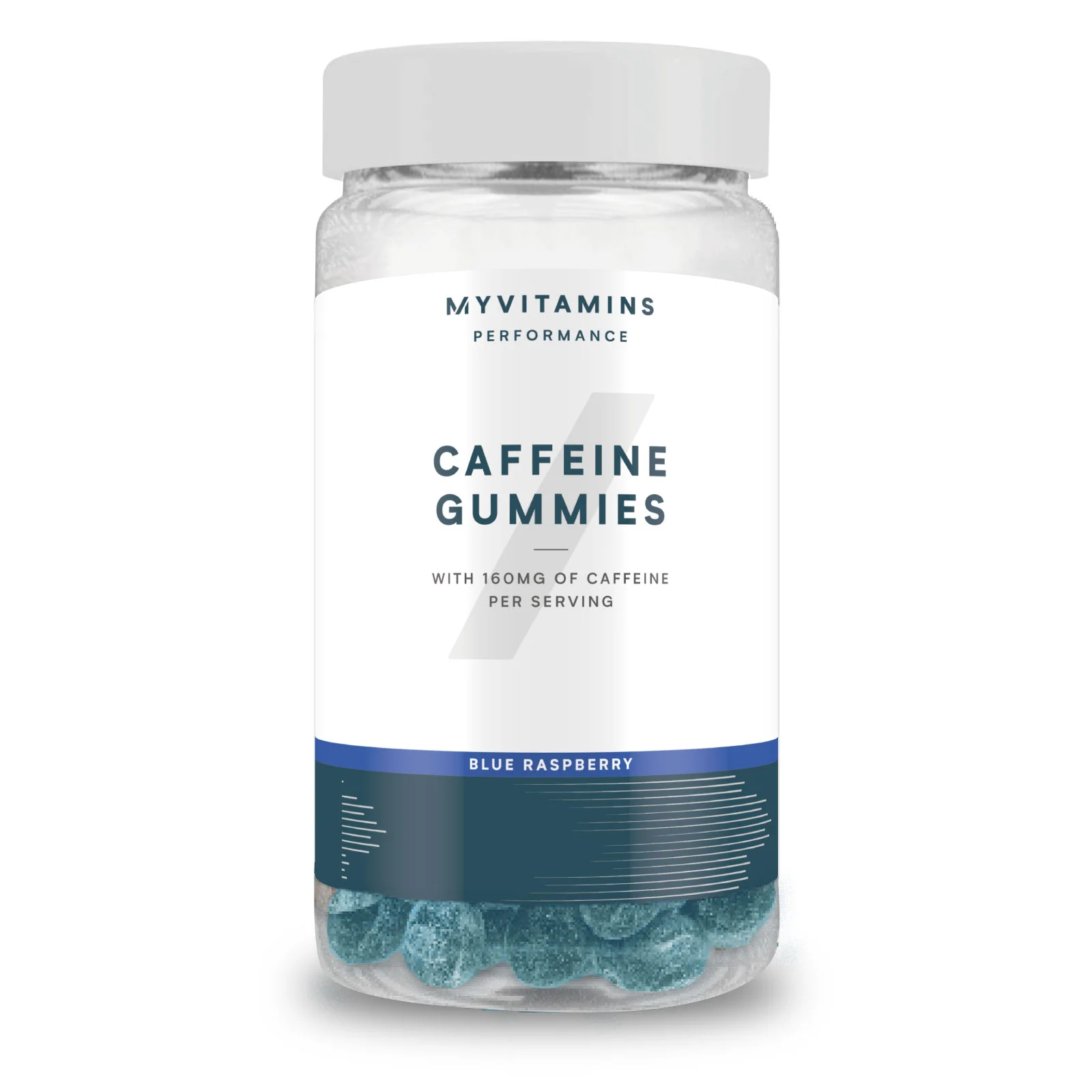 Caffeine Gummies - 60gummies - Blue Raspberry Billede 1
