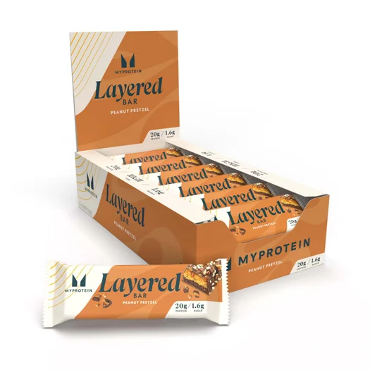 6 Layer Protein Bar - 12 x 60g - Chocolate Peanut Pretzel