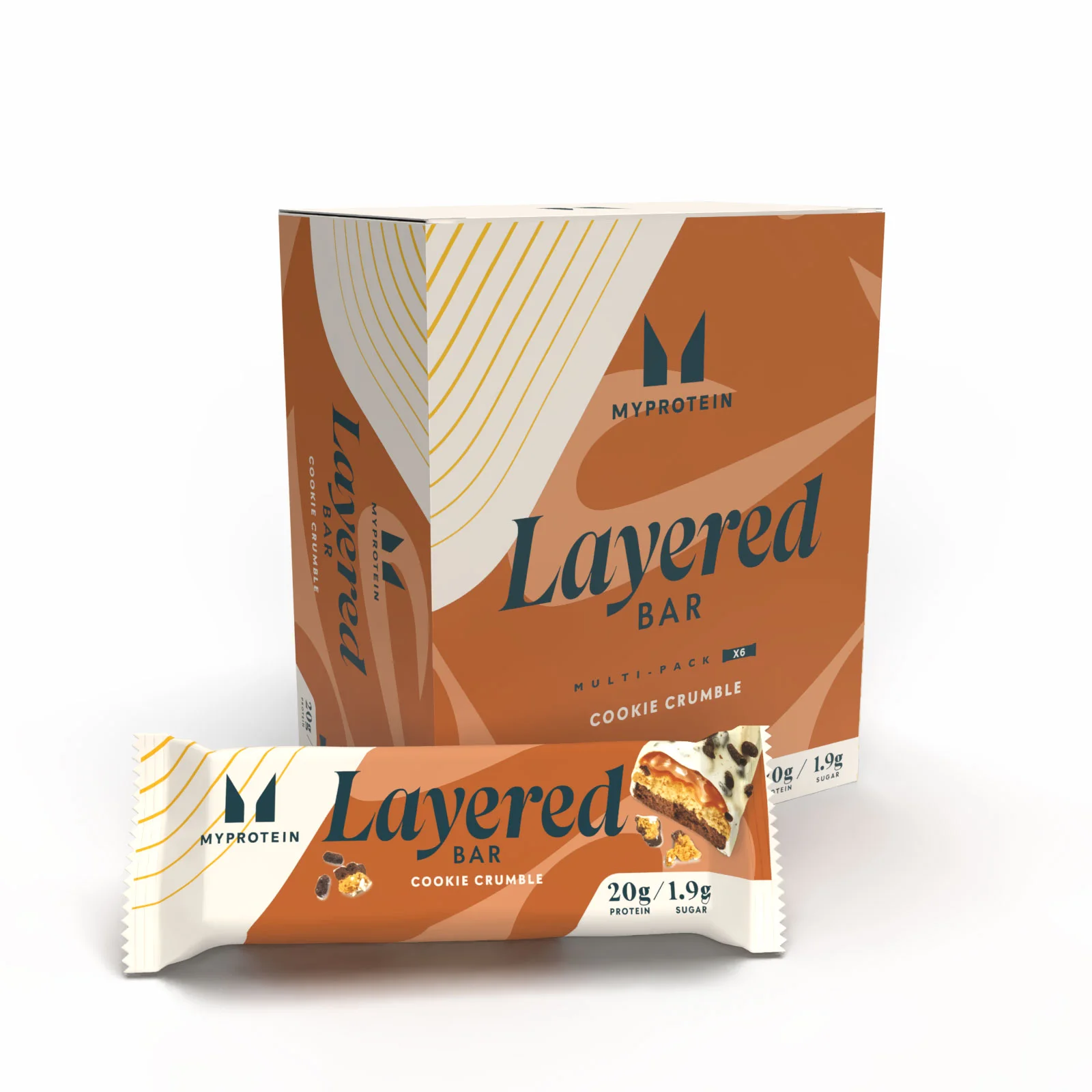 6 Layer Protein Bar - 6 x 60g - Cookie Crumble Billede 1