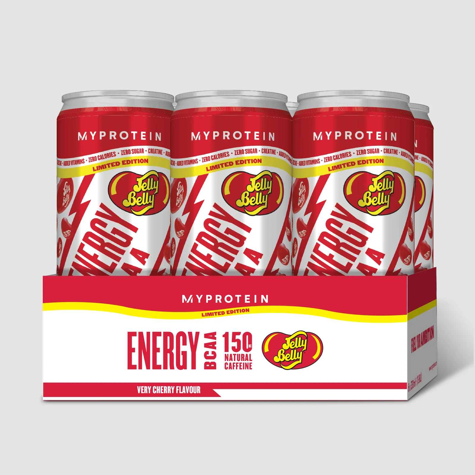 BCAA-energidrik – Jelly Belly® - 6 x 330ml - Very Cherry Billede 1
