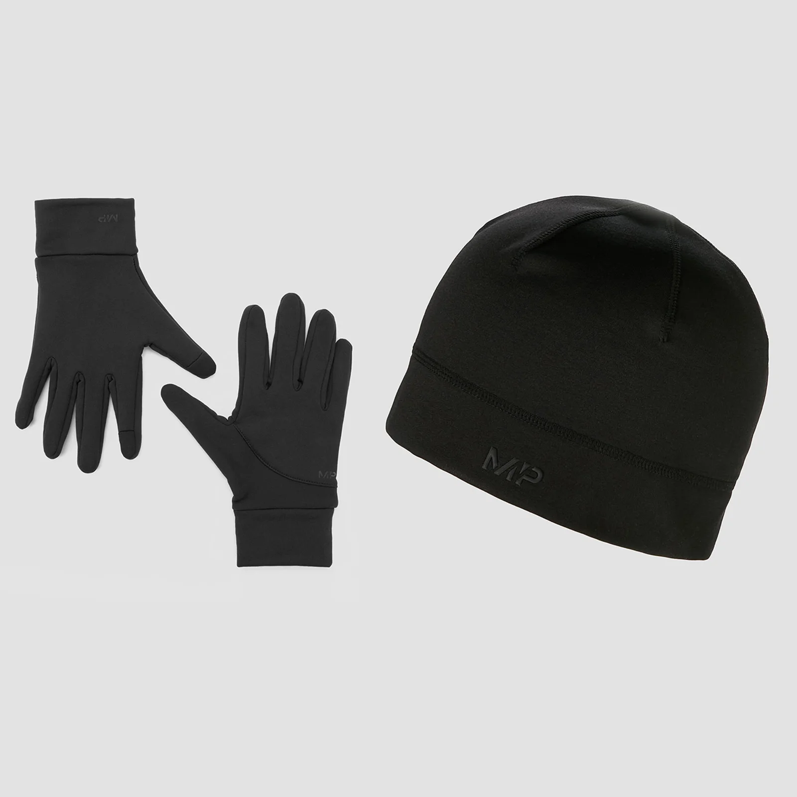 MP Running Beanie and Reflective Gloves Bundle – Sort - S/M Billede 1