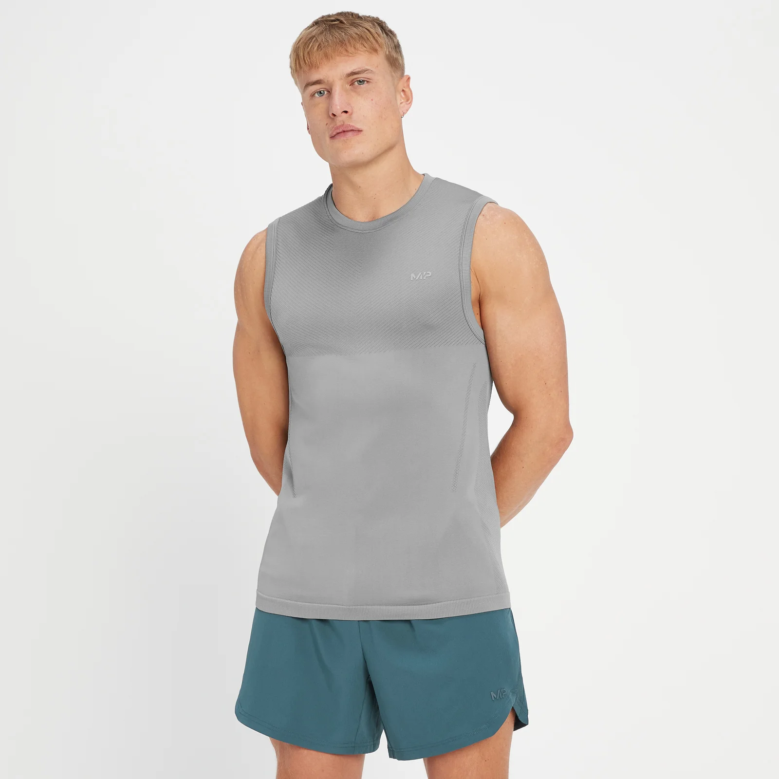 MP Tempo Seamless Tank Top til mænd – Storm - XXS Billede 1