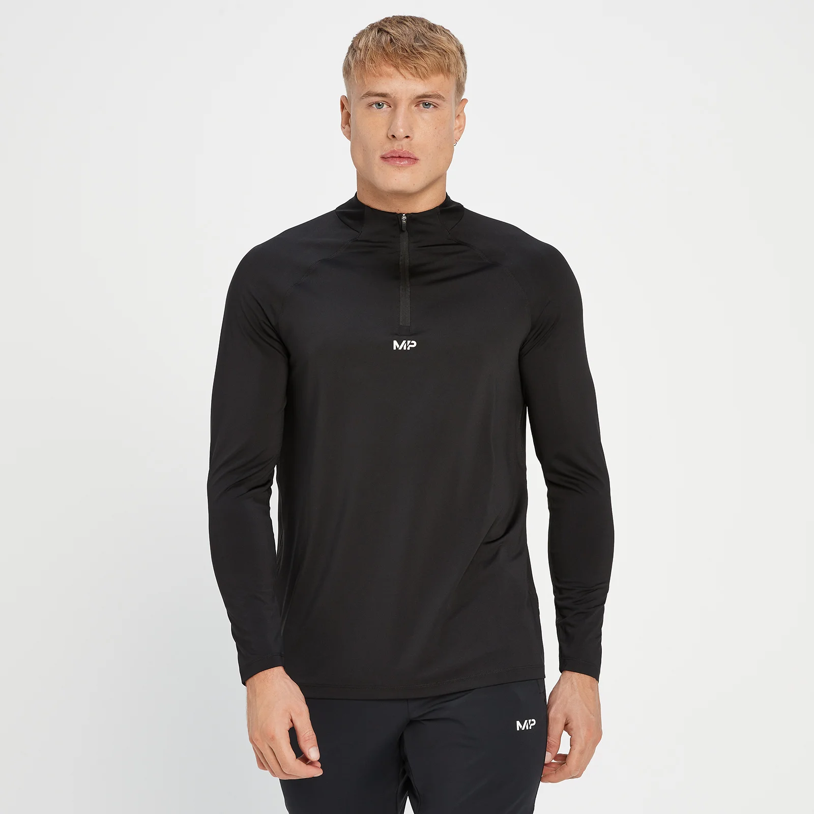 MP Tempo 1/4 Zip til mænd – Sort - XXS Billede 1