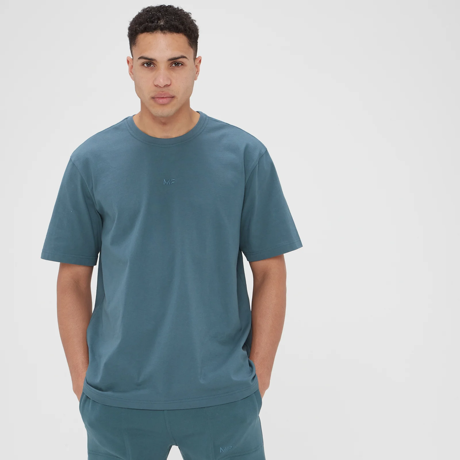 MP Adapt Oversized T-Shirt til mænd – Smoke Blue - XXS Billede 1