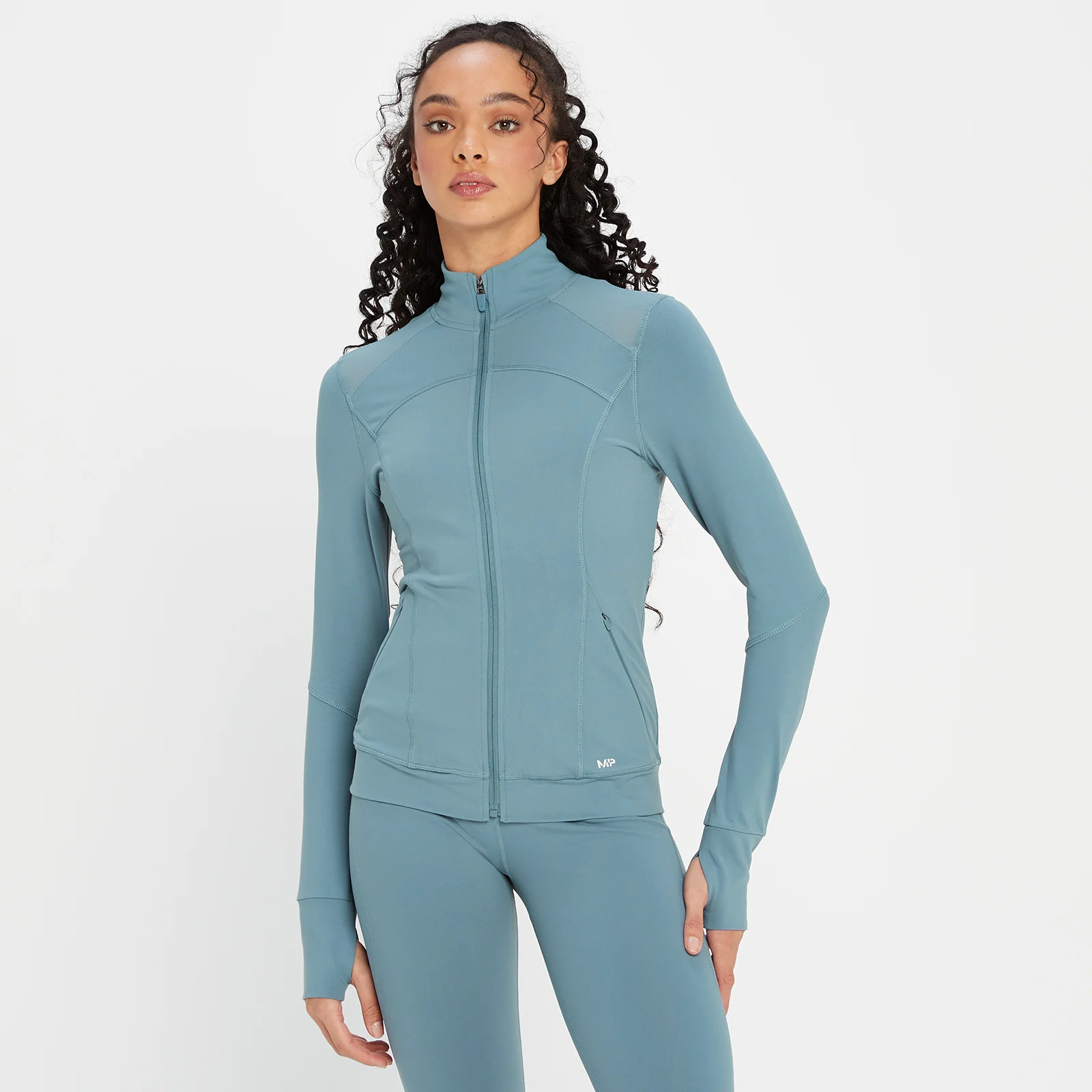 MP Power Mesh Jacket til kvinder – Pebble Blue - XXS Billede 1