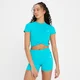 MP Power Short Sleeve Crop Top til kvinder – Blue Lagoon