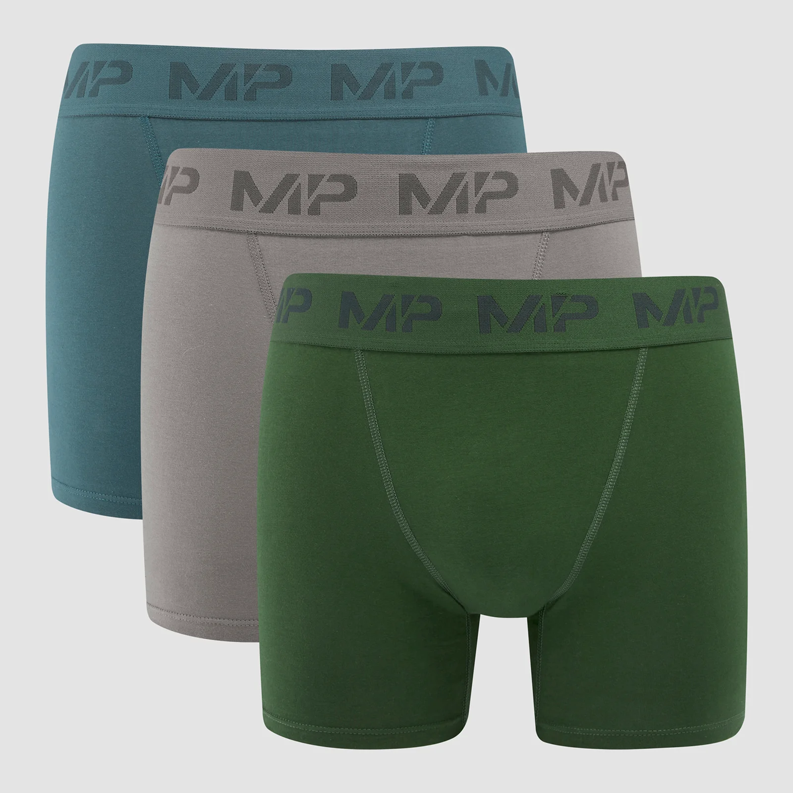 MP Boxers til mænd (3-pak) – Carbon/Smoke Blue/Dark Green - XXS Billede 1