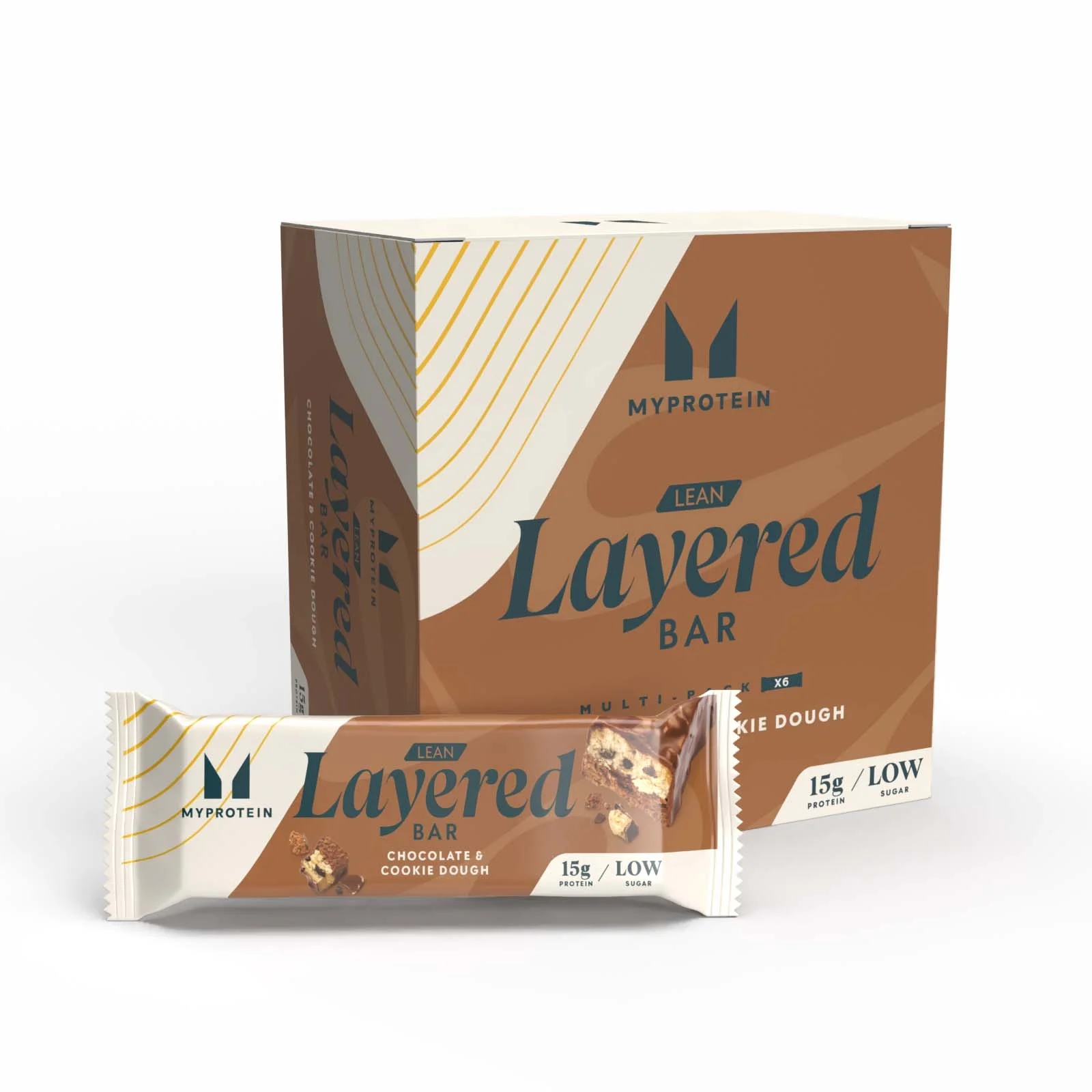 Lean Layered Bar - 6 x 40g - Chocolate and Cookie Dough Billede 1