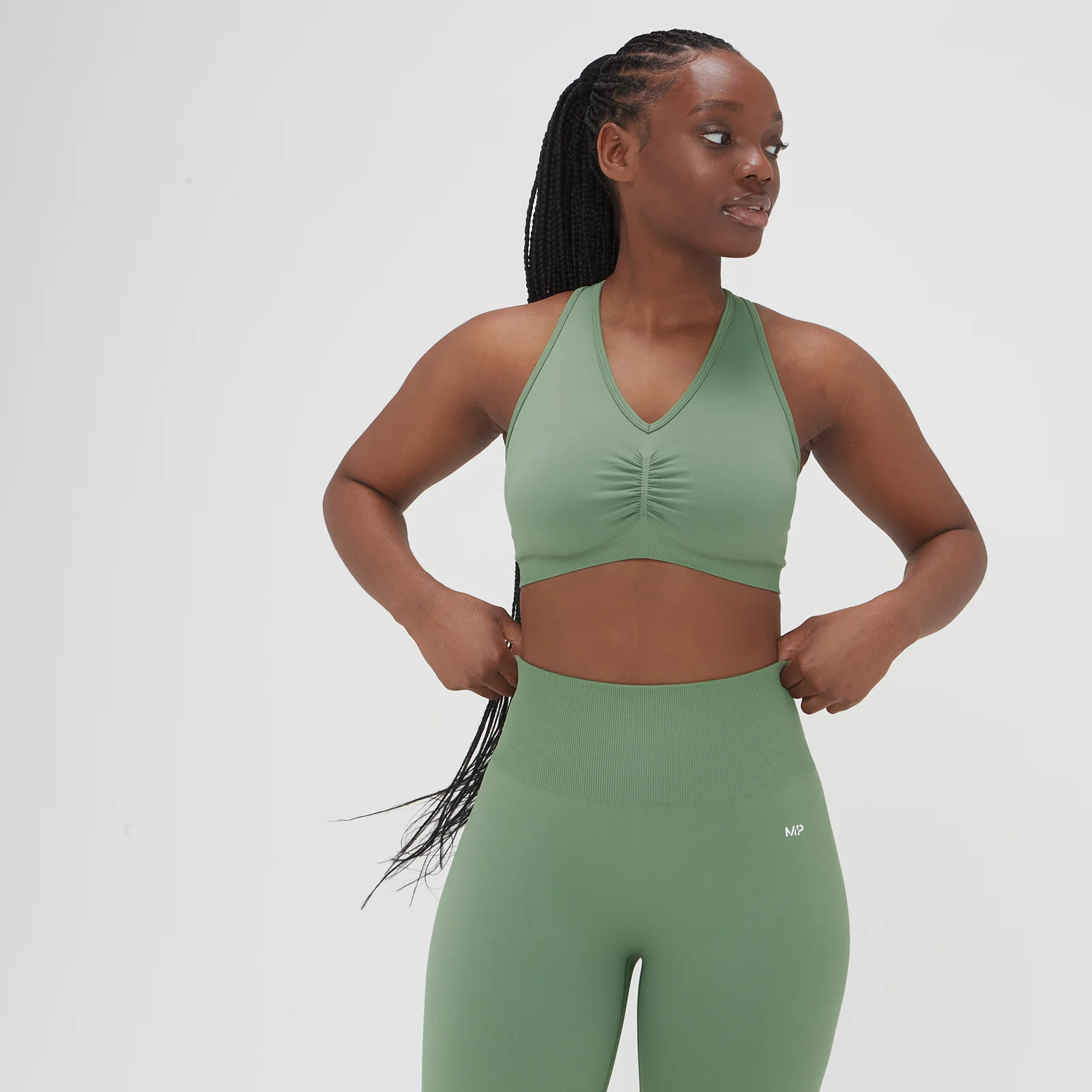 MP Washed Seamless Bra til kvinder – Washed Jade - XS Billede 1