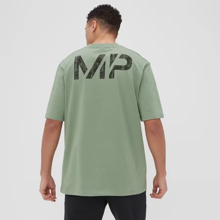 MP Grit Graphic Oversized T-shirt til mænd – Washed Jade