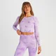 MP Shape Seamless Long Sleeve Crop T-Shirt til kvinder – Purple Tie Dye