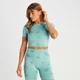 MP Shape Seamless Short Sleeve Crop T-Shirt til kvinder – Dusk Blue Tie Dye