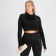 MP Tempo Rib Seamless Crop 1/4 Zip til kvinder – Sort