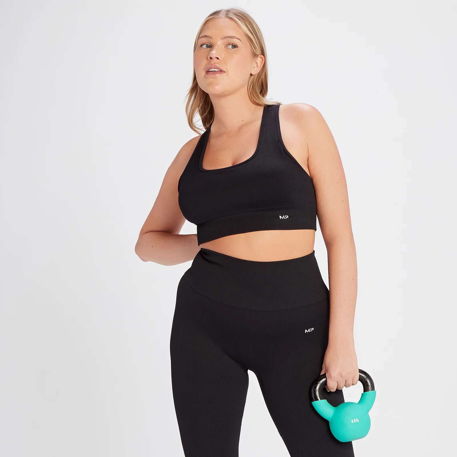 MP Tempo Rib Seamless Bra til kvinder – Sort - XS Billede 1