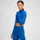 MP Tempo Ultra Seamless Long Sleeve Crop 1/4 Zip til kvinder – Surf Blue