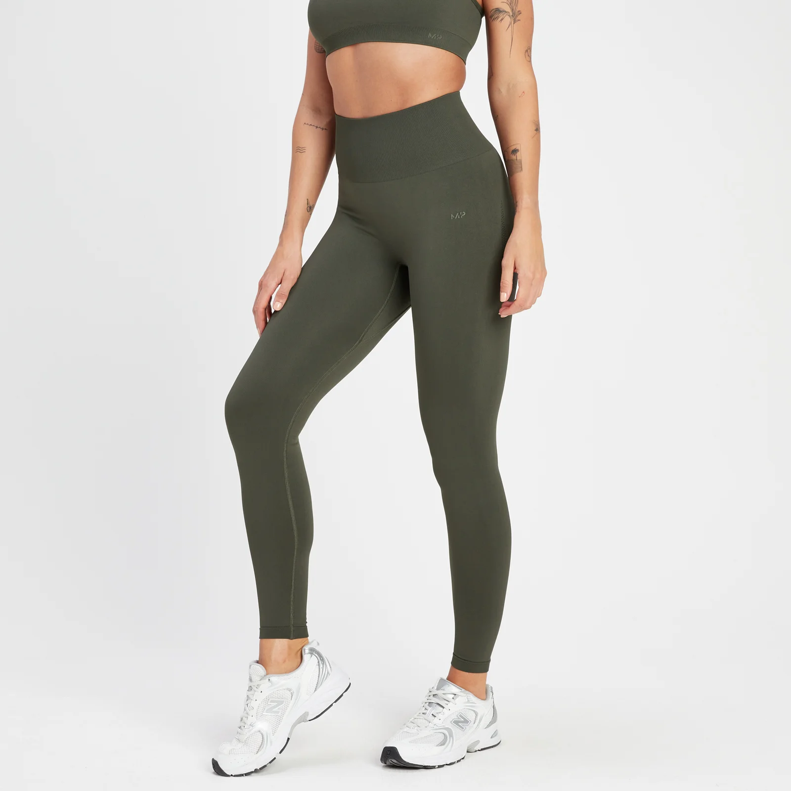 MP Rest Day Seamless Leggings til kvinder – Taupe Green - XS Billede 1