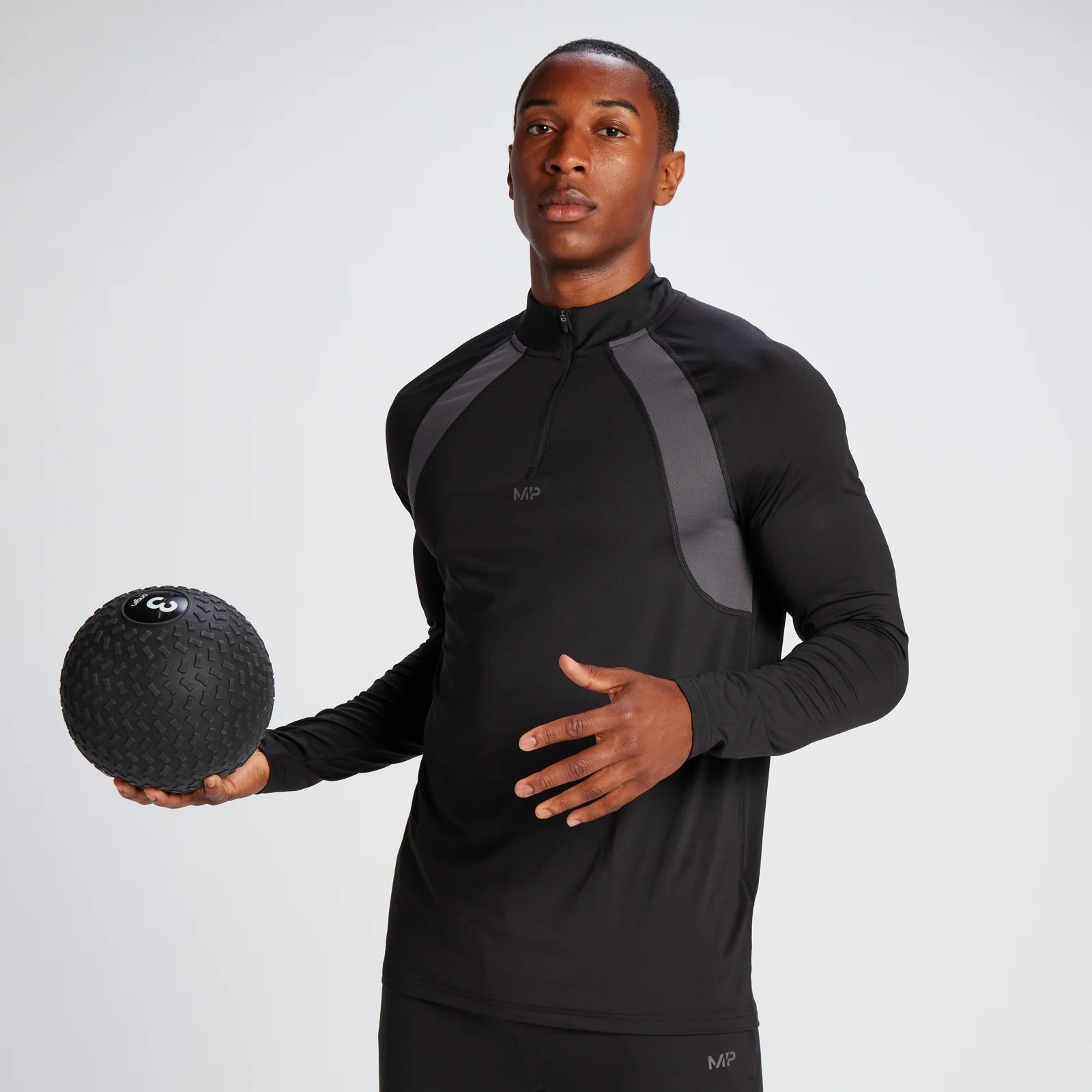 MP Tempo 1/4 Zip til mænd – Sort - XXS Billede 1