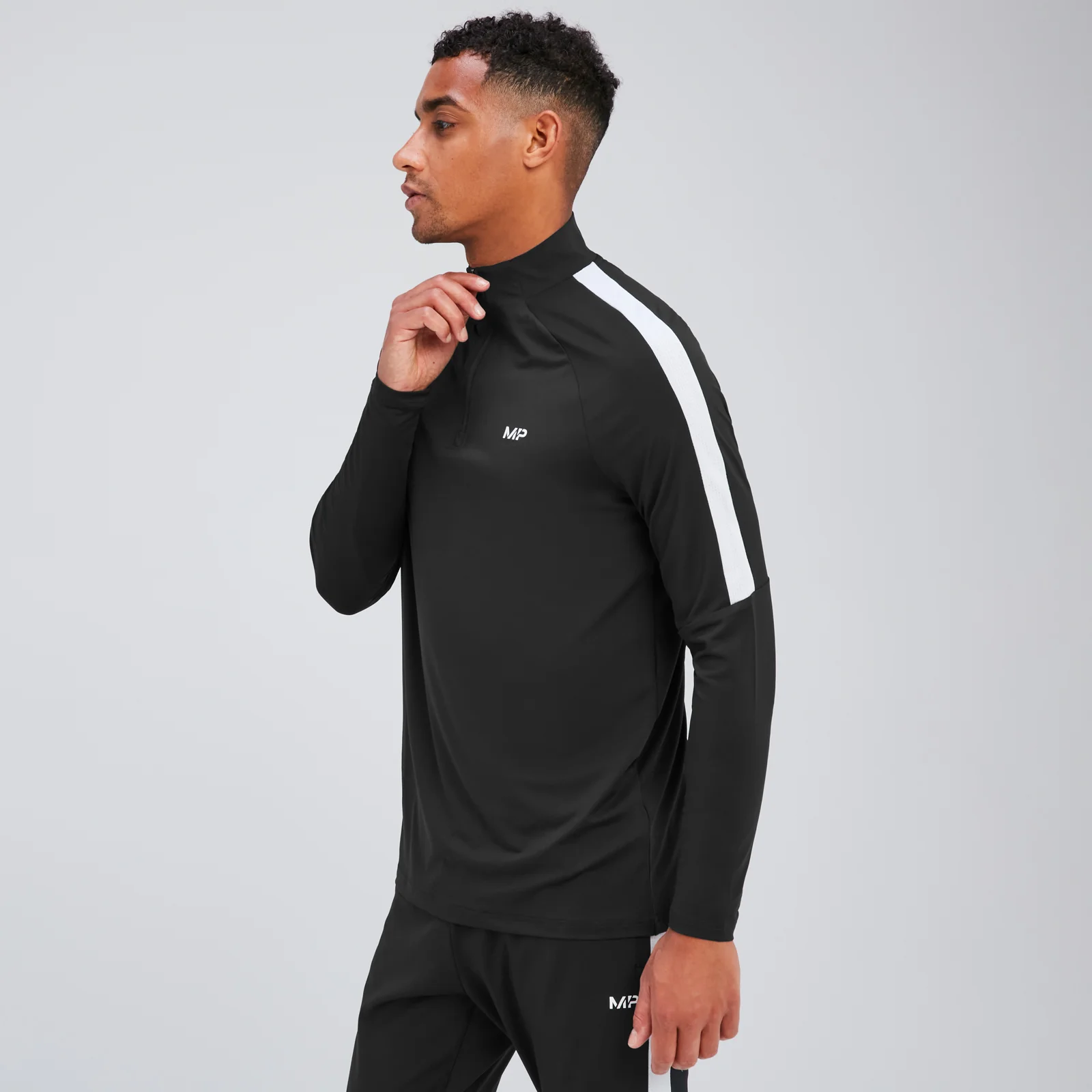MP Tempo 1/4 Zip til mænd – Sort - XS Billede 1