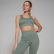MP Tempo Rib Seamless Asymetric Bra til kvinder – Sage Grey