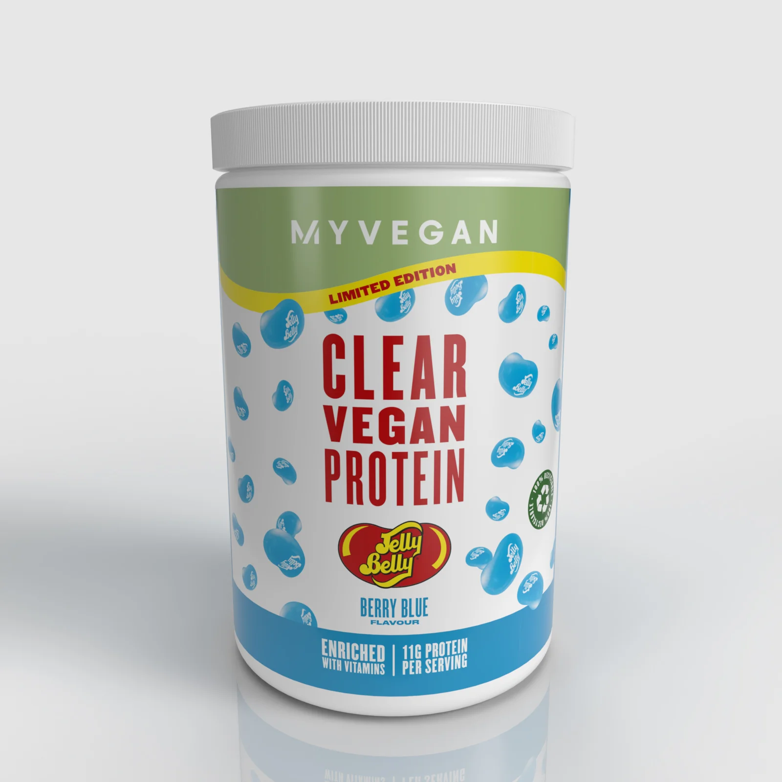 Clear Vegan Protein – Jelly Belly® - 20servings - Berry Blue Billede 1
