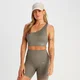 MP Tempo Rib Seamless Asymetric Bra til kvinder – Deep Taupe