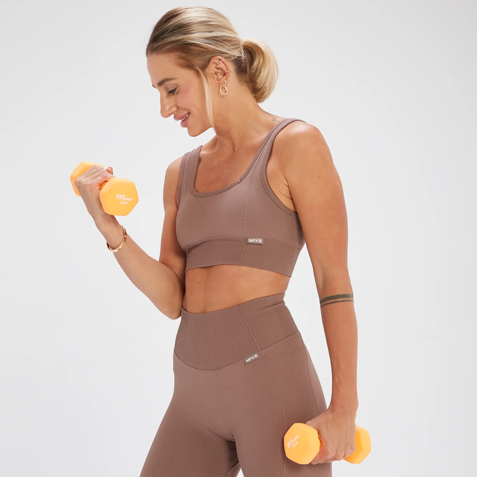 MP x Tatiana Seamless Sports Bra – Hazelnut - XS Billede 1