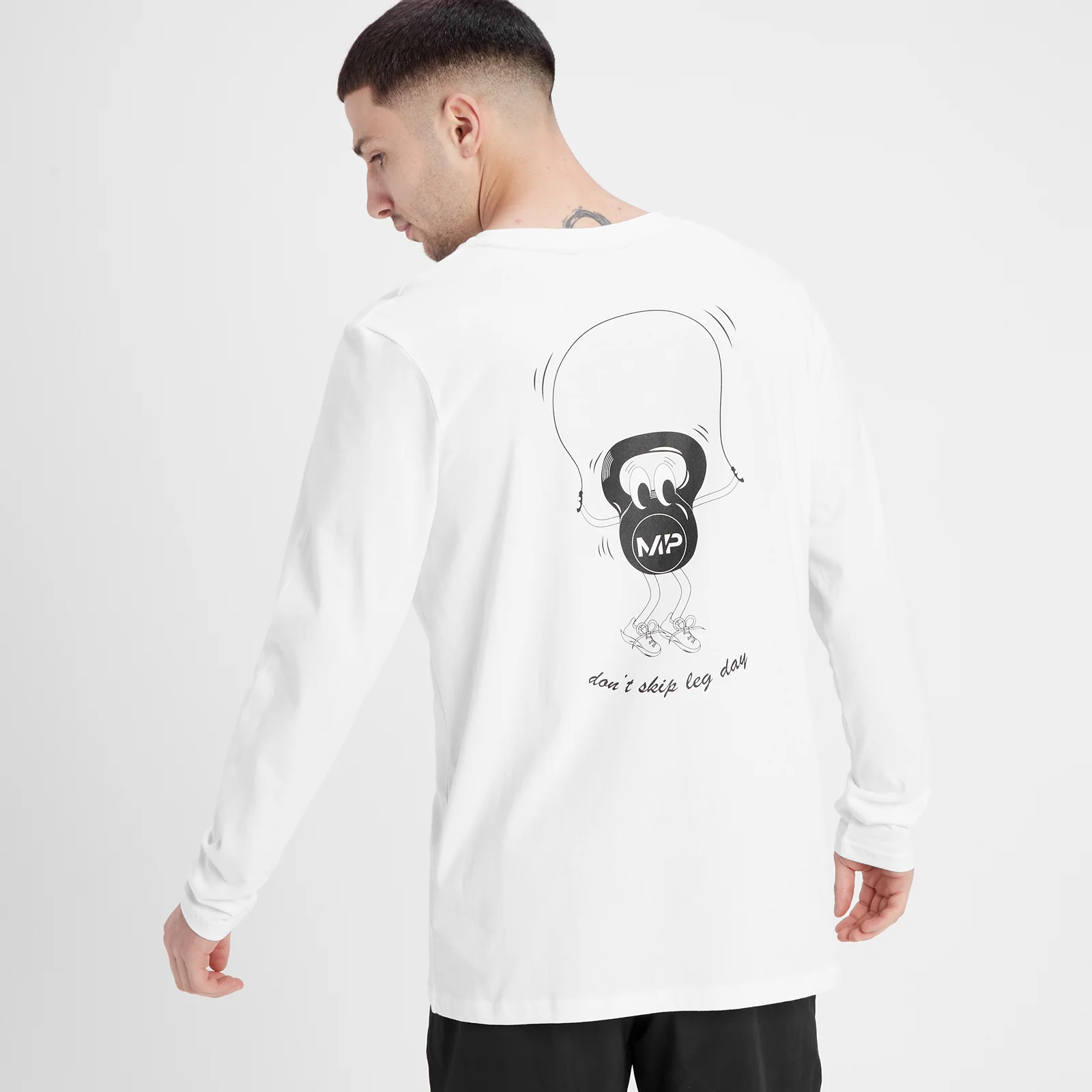 MP Mini Mark Graphic Long Sleeve T-Shirt til mænd – Hvid - XS Billede 1