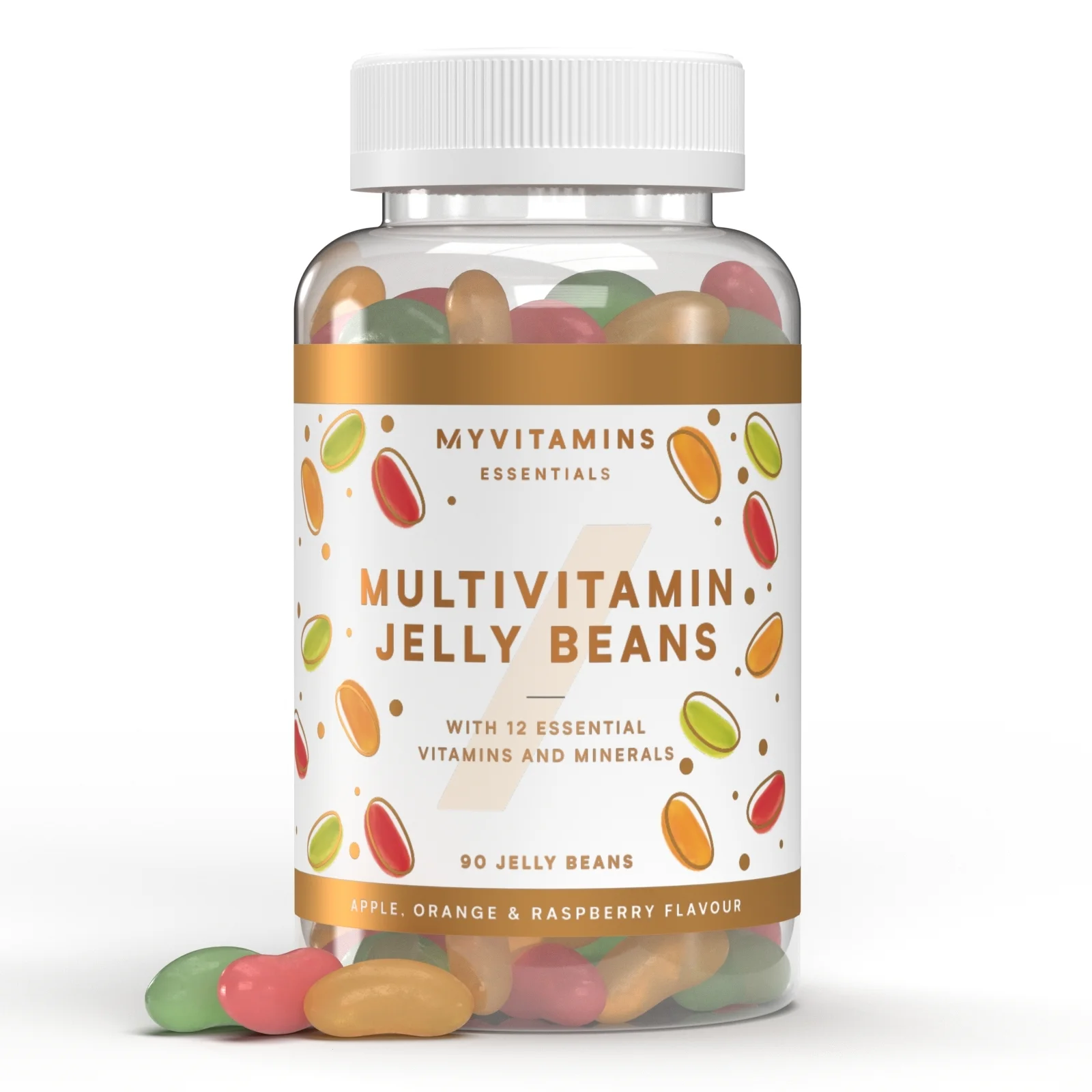 Multivitamin Jelly Beans - 30servings - Apple, Orange & Raspberry Billede 1