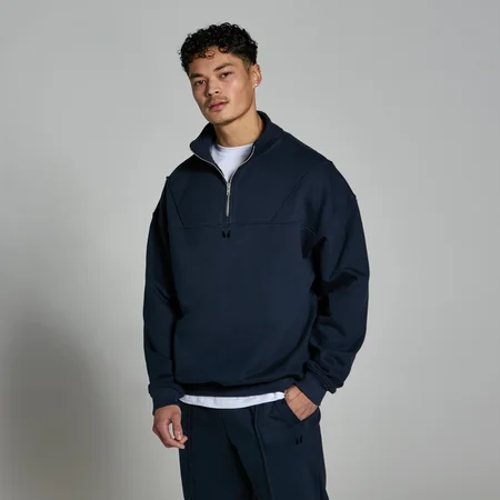 MP Lifestyle Heavyweight 1/4 Zip til mænd – Deep Navy