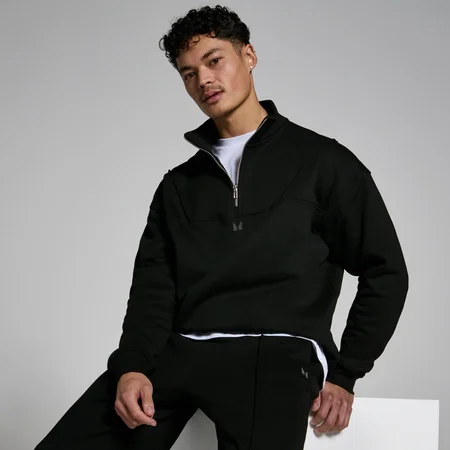MP Lifestyle Heavyweight 1/4 Zip til mænd – Sort