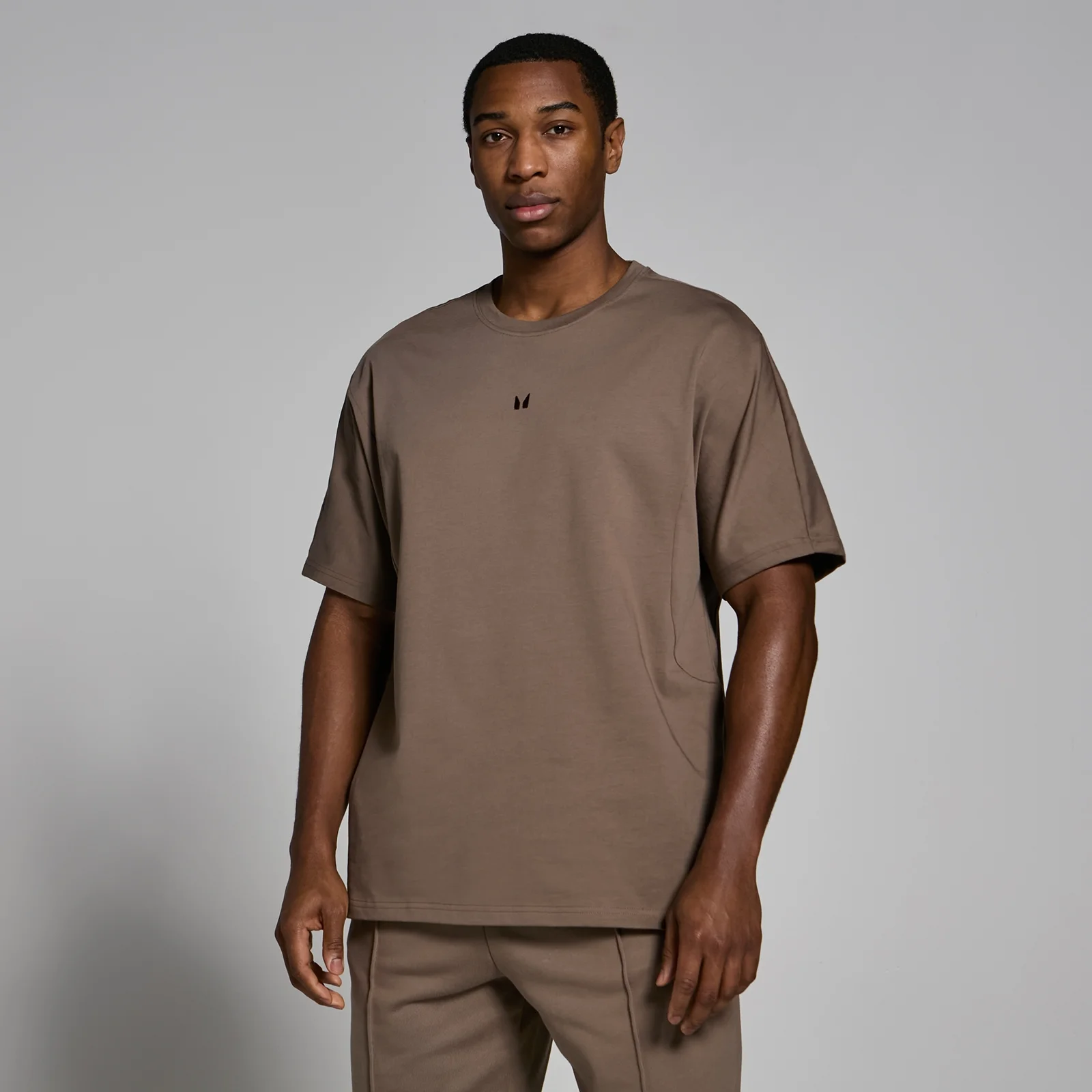 MP Lifestyle Heavyweight Oversized T-Shirt til mænd – Soft Brown - XS Billede 1