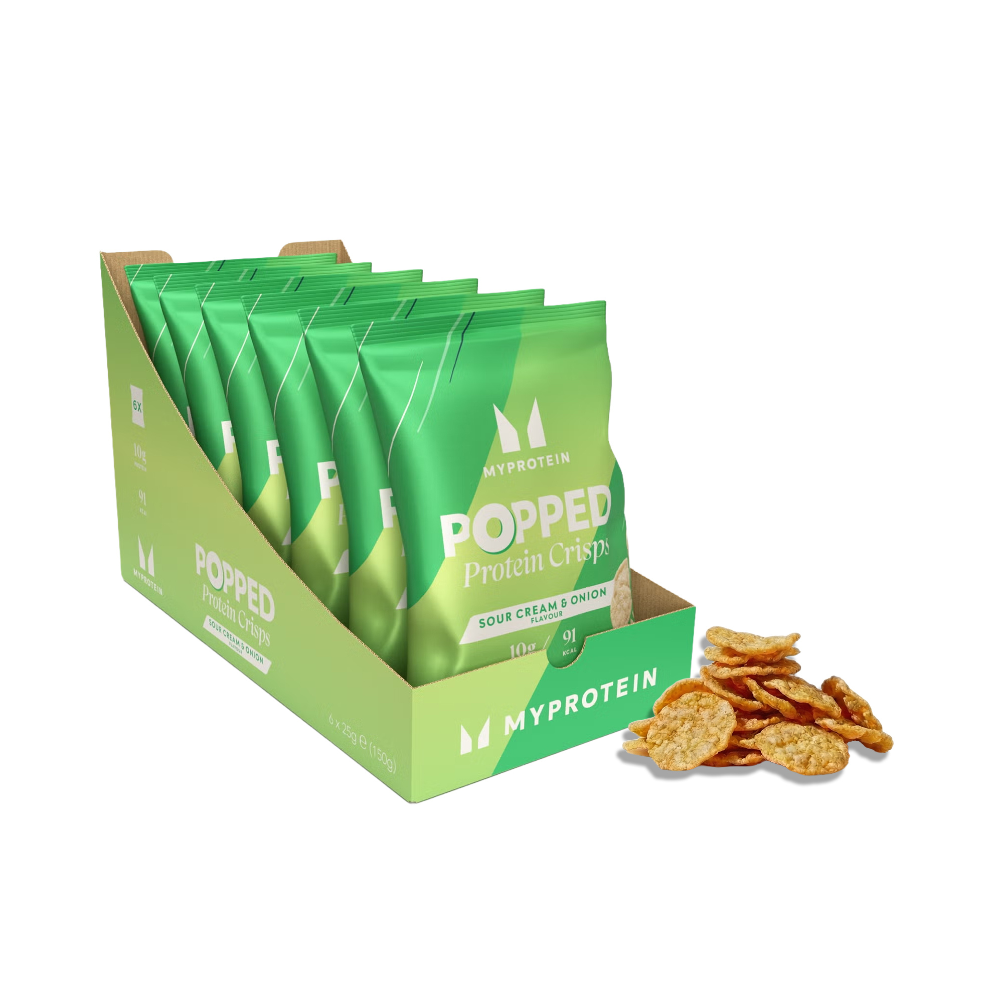 Popped Protein Crisps - Sour Cream & Onion Billede 1