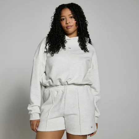 MP Lifestyle Heavyweight Cropped Hoodie til kvinder – Lysegrå