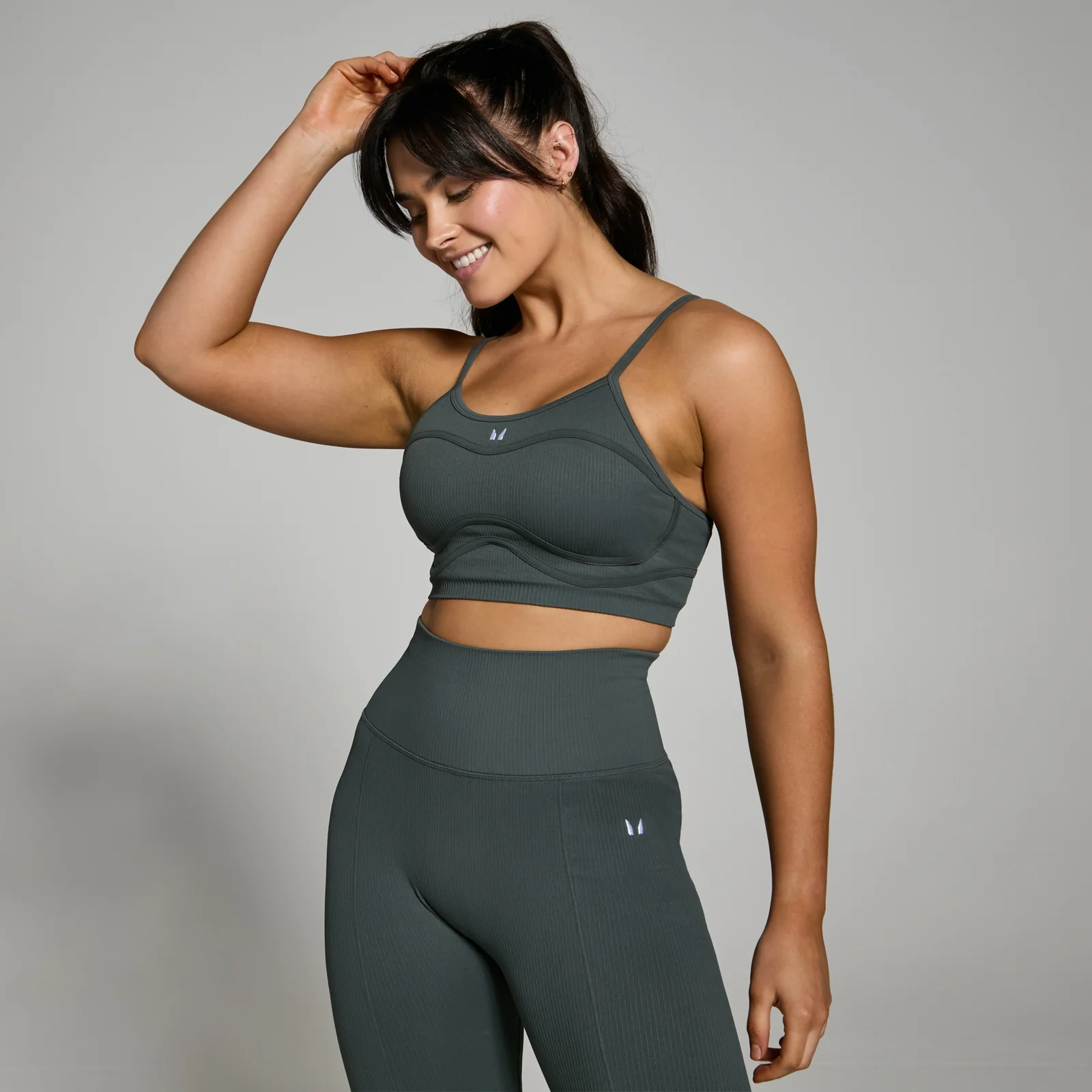 MP Lifestyle Ribbed Bra til kvinder – Dark Shadow - XS Billede 1