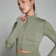 MP Tempo Ultra Geometric Crop Seamless Jacket til kvinder – Taupe