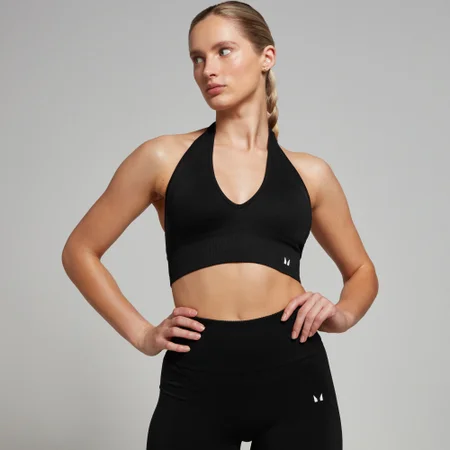 MP Tempo Seamless Halter Neck Bra til kvinder – Sort
