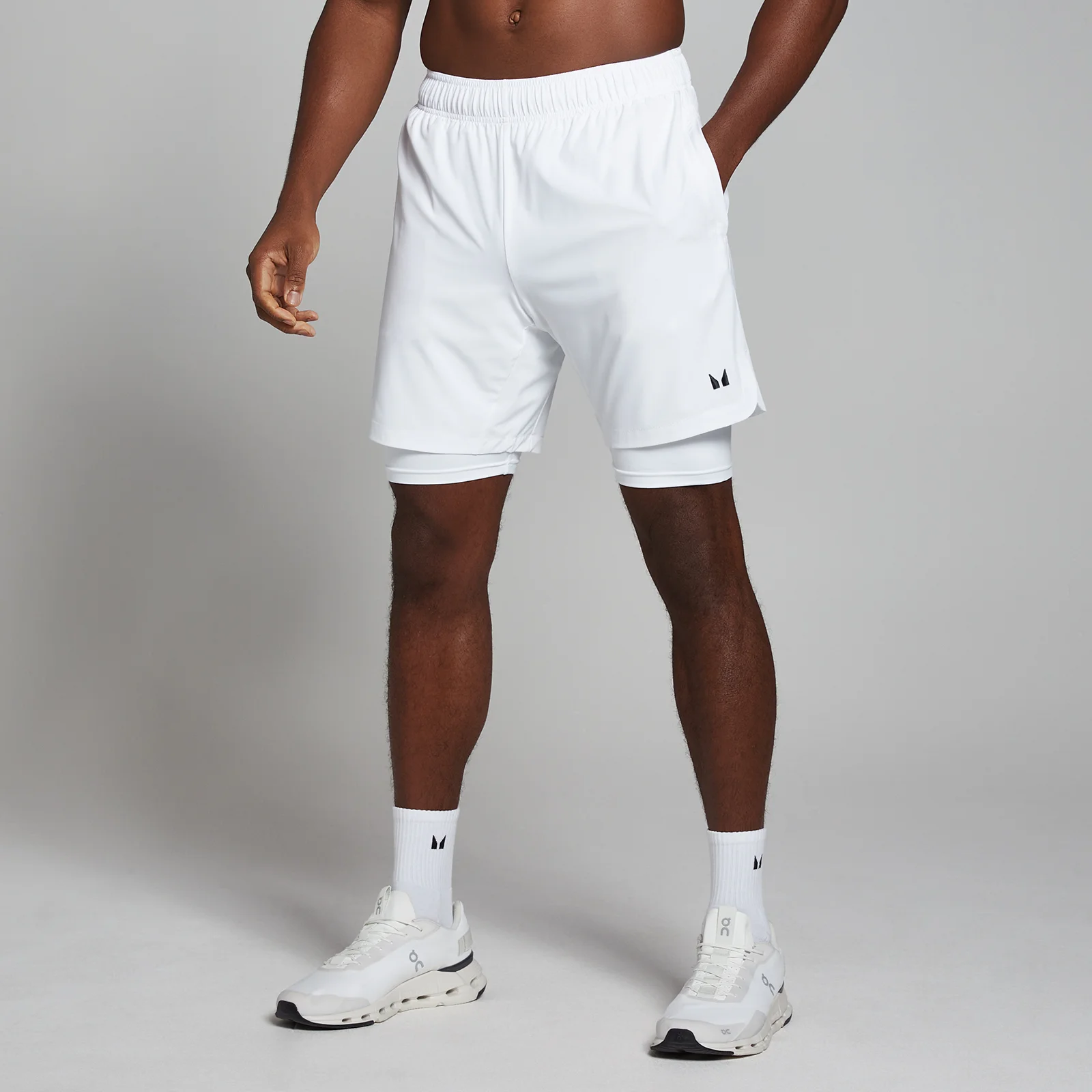 MP 2-in-1 Training Shorts til mænd – Hvid - XS Billede 1