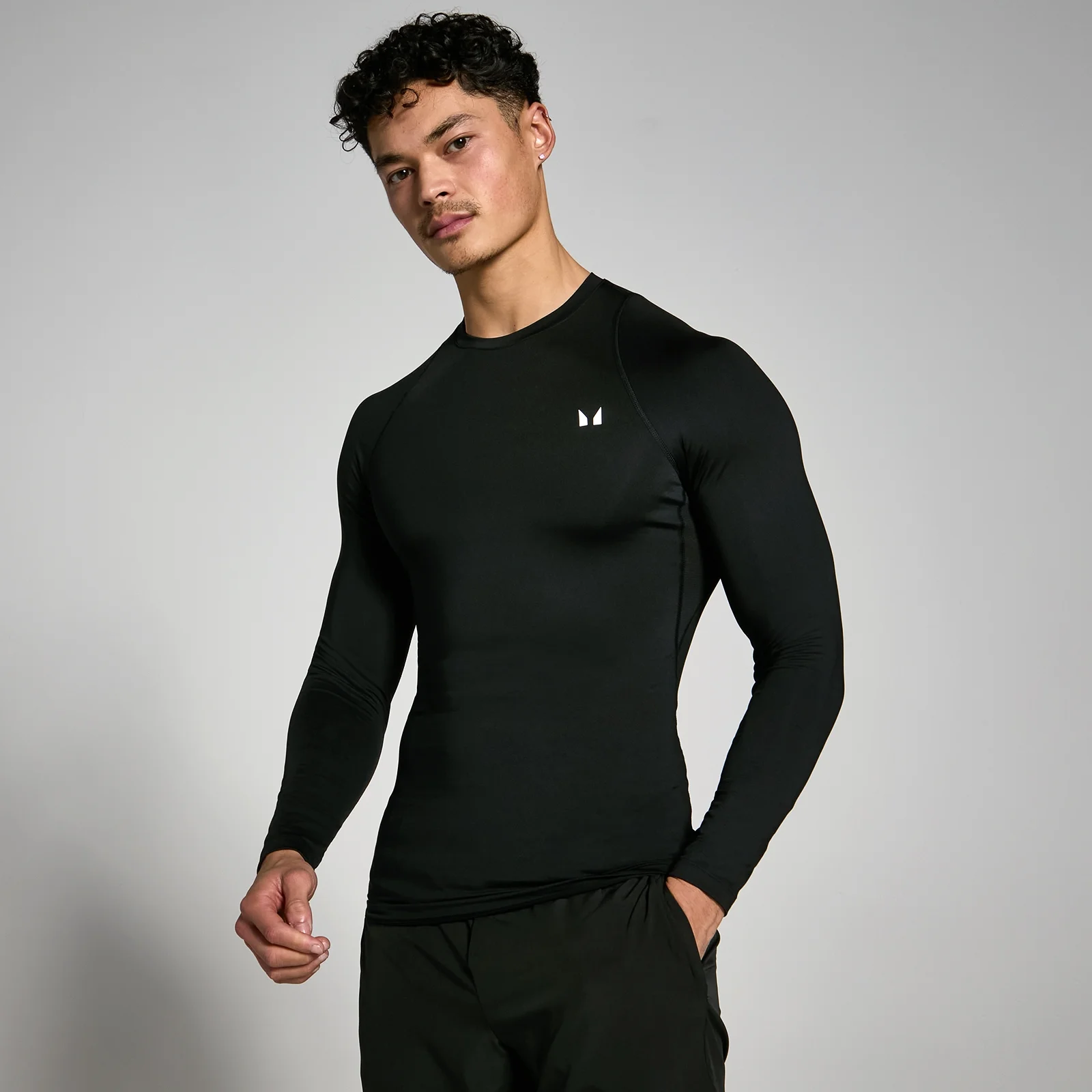 MP Training Long Sleeve Baselayer til mænd – Sort - XXS Billede 1