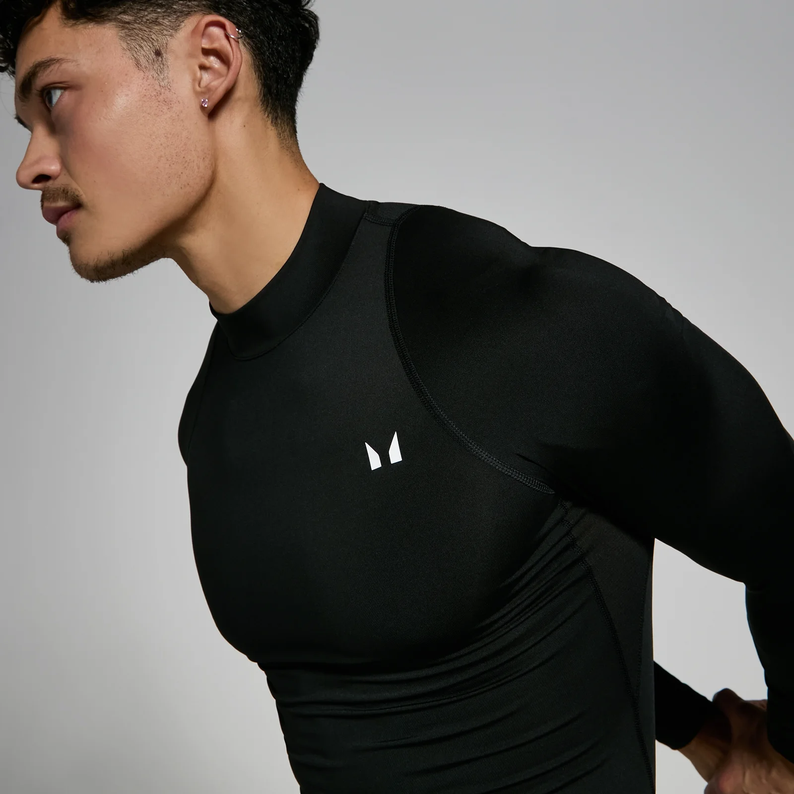 MP Training High Neck Long Sleeve Baselayer til mænd – Sort - S Billede 4