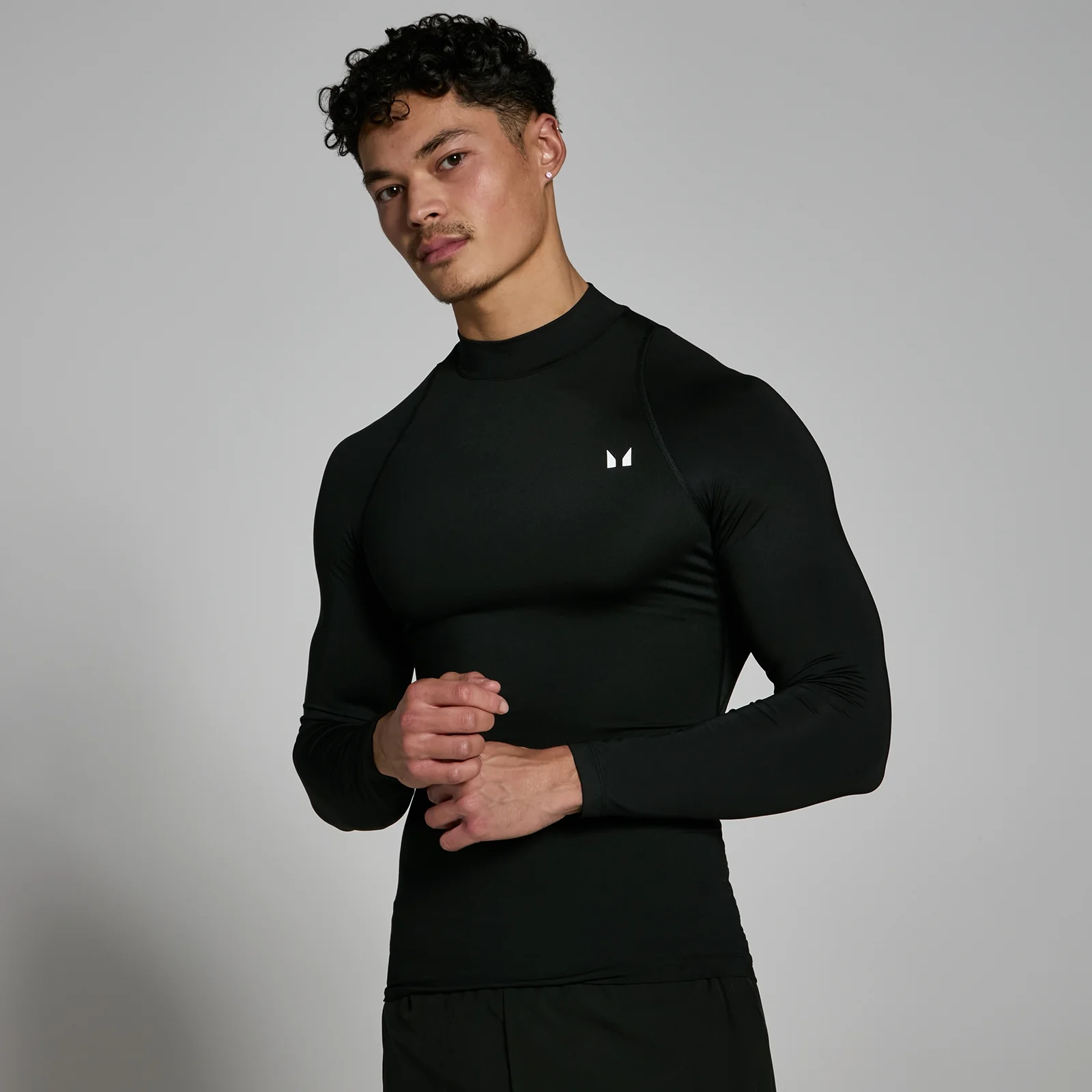 MP Training High Neck Long Sleeve Baselayer til mænd – Sort - S Billede 1