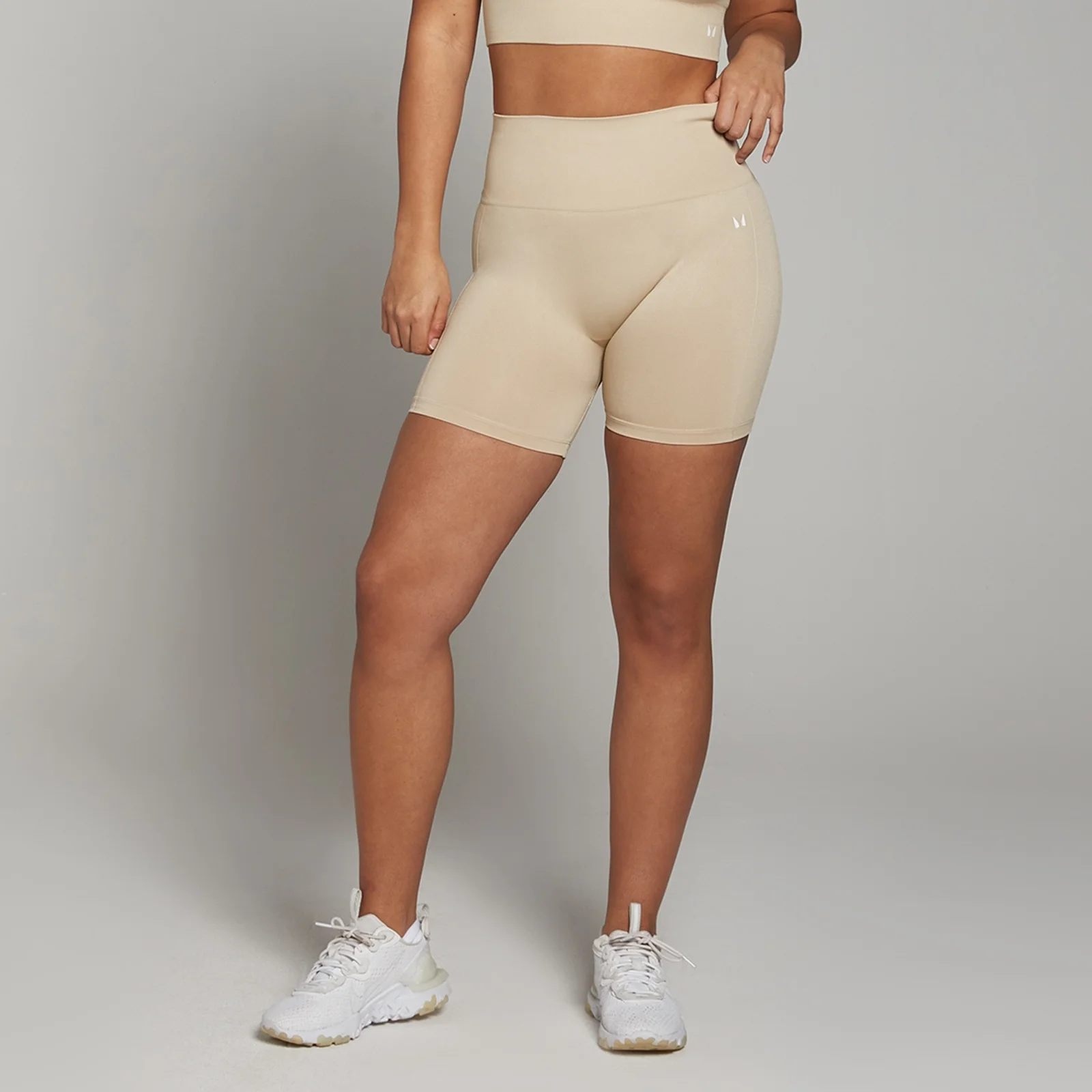 MP Shape Seamless Cycling Shorts til kvinder – Sandstone - XS Billede 1