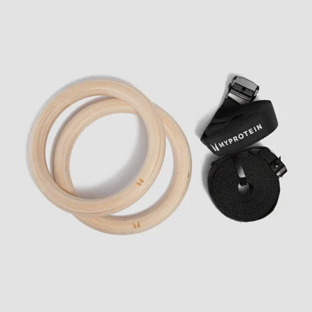 Myprotein Wooden Gymnastic Rings – Sort