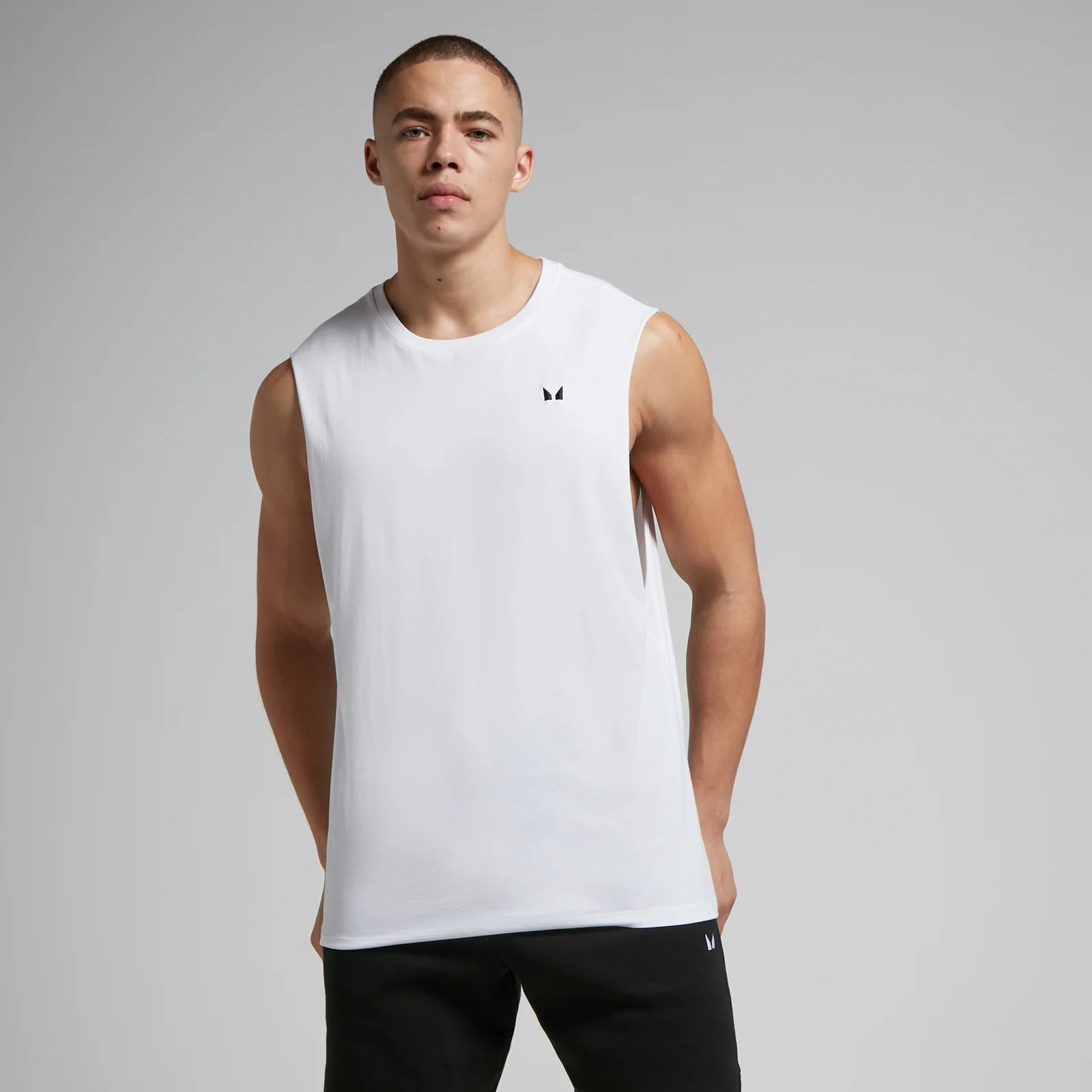 MP Rest Day Drop Armhole Tank Top til mænd – Hvid - S Billede 1